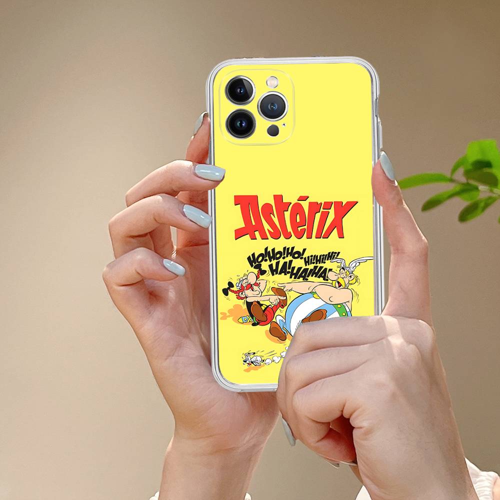 A-Asterix Et O-Obelix M-Manga Transparent TPU Phone Case For IPhone 17 11 12 13 14 15 16 Pro Max 16 Plus Cover