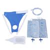 Wearable Urine Collector with 2 Drainage Bags Silicone Catching Capsule Breathable Fixation Pants for Elderly Patients