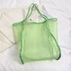 Versatile Colorful Mesh Tote Bag With Large Capacity Perfect For Casual Outings And Beach Trips
