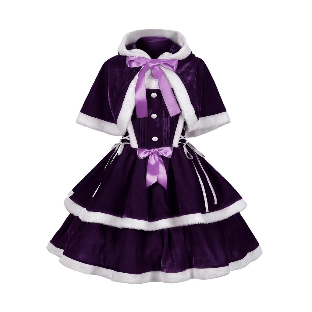 Medieval Cute Sweet Christmas Party Costume for New Year's 2024 COS Stage Performance