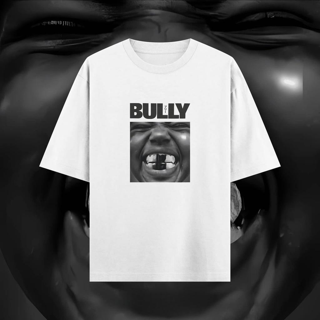 Bully Black White Collage Graphic TShirt Unisex Unisex Casual Cotton Short Sleeve Streetwear Hip Hop Tops
