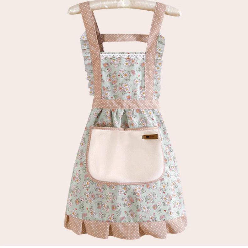 Stylish Stain-Proof Cotton Canvas Kitchen Apron - Breathable & Wear-Resistant Cooking Coveralls