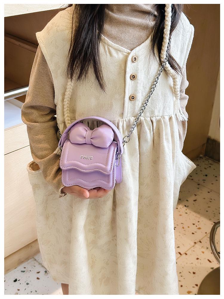 Autumn New Korean Mini Girls Bow Chain Crossbody Shoulder Bag - Parent-Child Women's Bag