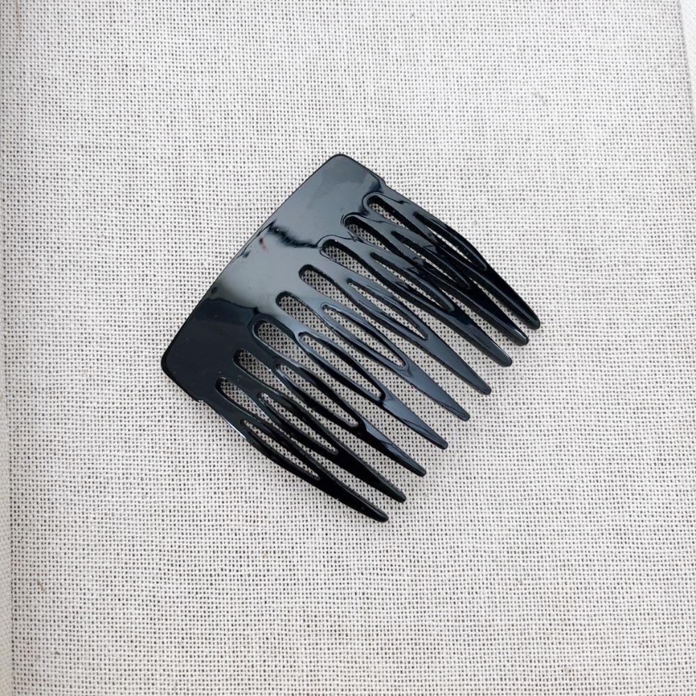 Маленькая расческа-зажим для волос Черная Декоративная Заколка для пучка Модная Французская боковая расческа для девочек и женщин