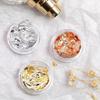 Wholesale Gold and Silver Nail Art Stickers with Colored Tin Foil Fragments.