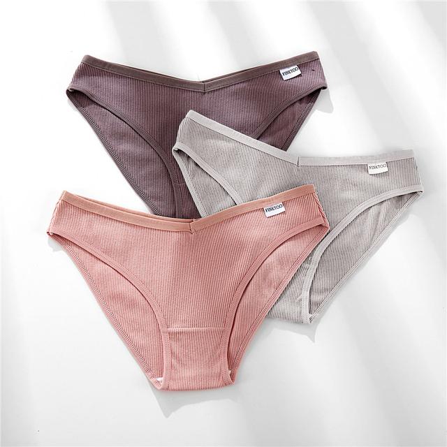 FINETOO Модные трусики с V-образной талией, женские хлопковые трусы M-4XL, нижнее белье больших размеров, женские удобные трусы, женские трусики, нижнее белье
