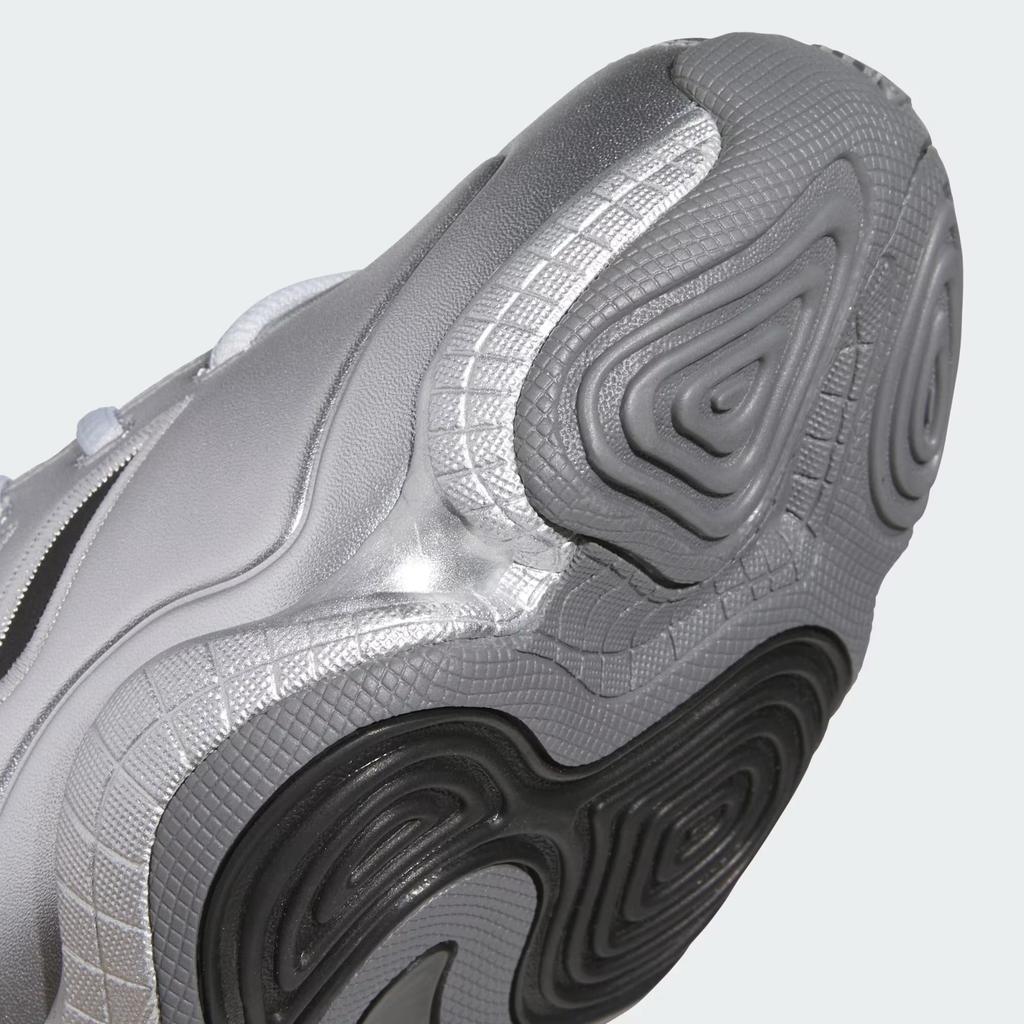adidas Сумасшедшие 3 Серебристые Металлик Унисекс Кроссовки Серый Core-Black Halo-Silver JR9683
