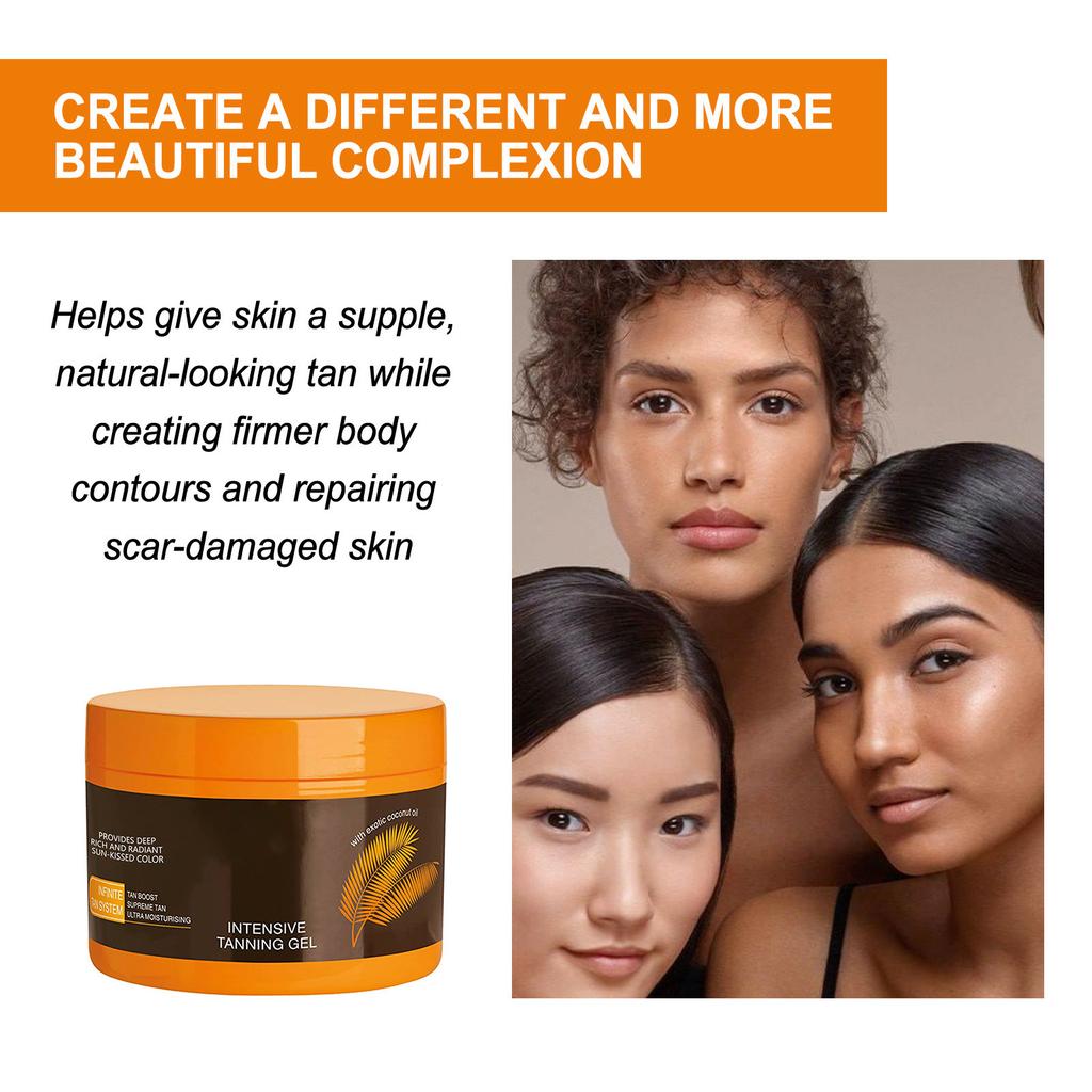 Intensive Tanning Gel, Natural Tanning Accelerator Paste Gel Tanning Creams For Sunbeds & Outdoor 150g