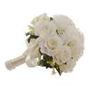 Silk Wedding Rose Artificial Flowers White Bride Holding Bouquet Fleur Handmade Satin Romantic Pure