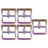 5Pcs Belt Buckle Bright Colorful Wide Application Durable Wear Resistant Exquisite Metal Buckle for