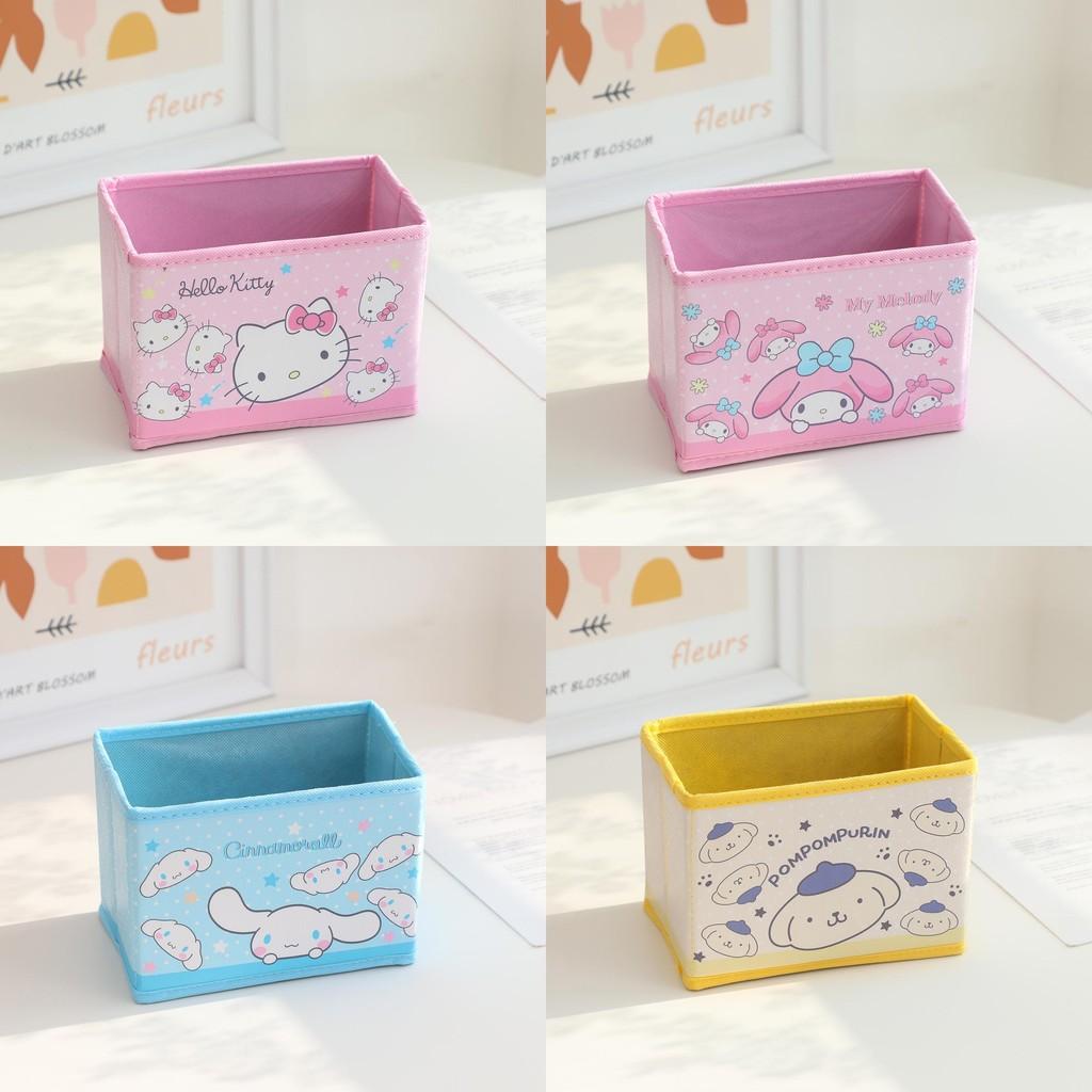 Hello Kitty Kuromi Cinnamoroll My Melody Узор Складной Настольный Органайзер для Хранения Косметики и Офисных Принадлежностей