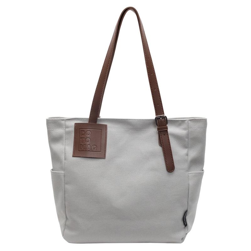 2025 Winter New Fashion Simple Tote Bag Commuter Casual Shoulder Bag Handheld Student Canvas Bag Large Capacity