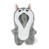 Niannyyhouse 10cm Plush Dinosaur Shark Jumpsuit Coverall Dress-Up Cotton Doll with Accessories (gray-2)