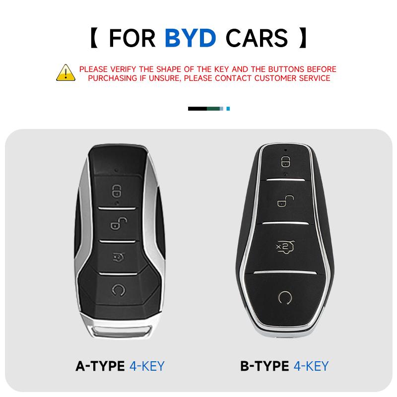 Натуральная кожа Чехол-сумка для автомобильного ключа Для Byd Han Ev Tang Dmi Song Pro Qin Plus Dolphin Yuan Защитный комплект Автоаксессуары