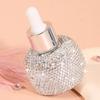 Leakproof Glass Dropper Bottles Rhinestone Inlaid Perfume Container  Travel