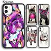 Krajews Cute Funny French Bulldog Soft Phone Case Cover For iPhone 14 5 6s 7 8 Plus XR XS 11 12 13 Pro Max Samsung S21 S22ultra
