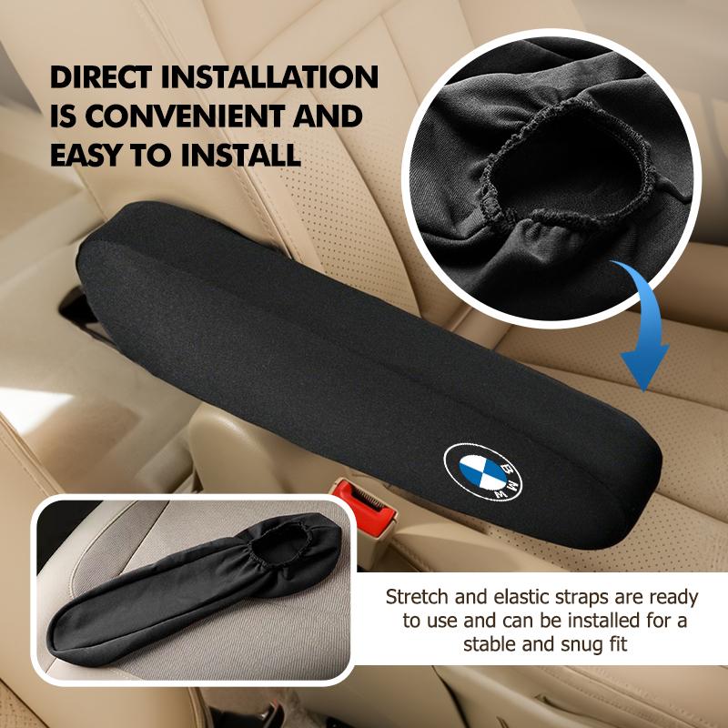 QAED6 For BMW Car Seat Armrest Cover Soft Comfortable Elastic Cloth Dust Proof Hand Armrest Protector Covers G30 G20 M3 M5 E91 E92 E93
