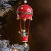 Рождественский кулон, железный воздушный шар, украшение с колокольчиком, фигурка Санта-Клауса, горячая