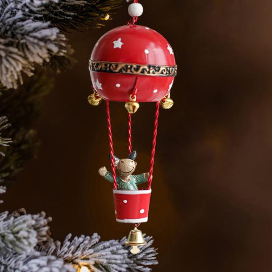 Рождественский кулон, железный воздушный шар, украшение с колокольчиком, фигурка Санта-Клауса, горячая
