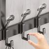 Drill-Free Wall-Mounted Coat Racks 6/7 Hooks Storage Hooks Clothing Bag Holder  Closet Organization