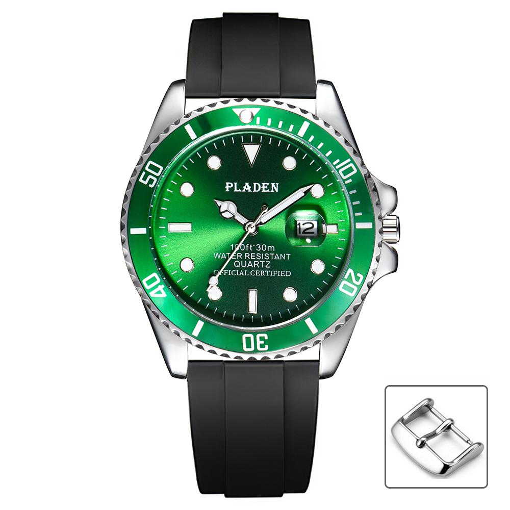 PLADEN Luxury Mens Watches Fashion Sport Chronograph Bezel Quartz Wristwatch Casual Stainless Steel Dive Clock Relogio Masculino
