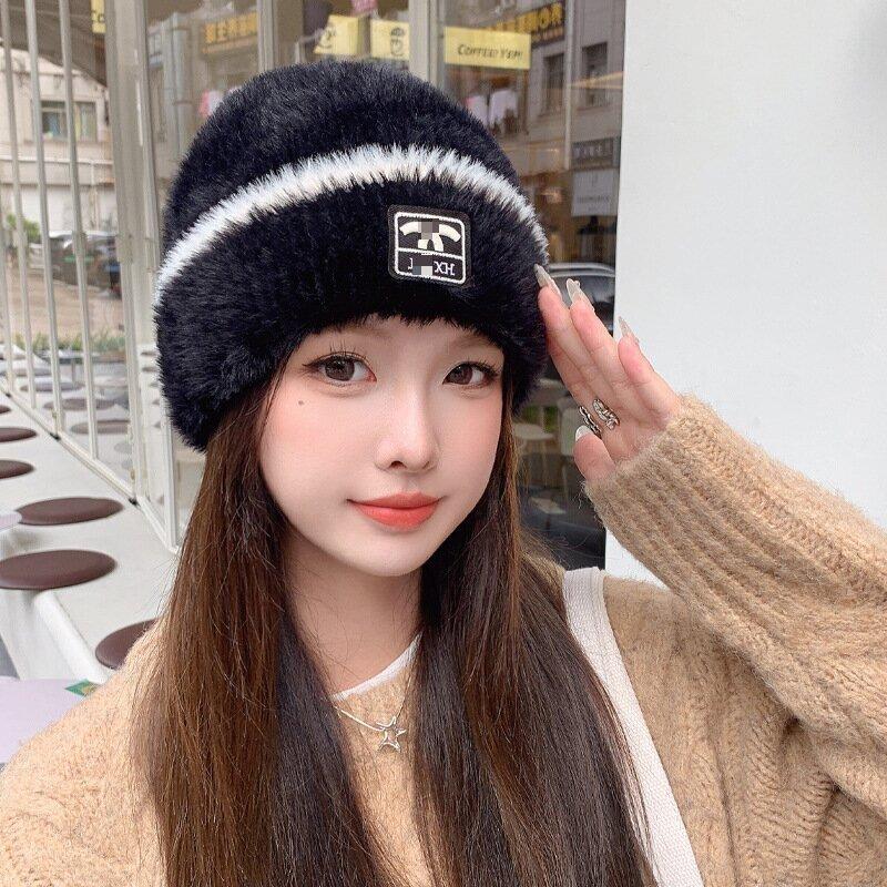 Hat Winter New Versatile Warm Padded Caps Winter Thickened Plush Ear Protection Hat Women's Hat