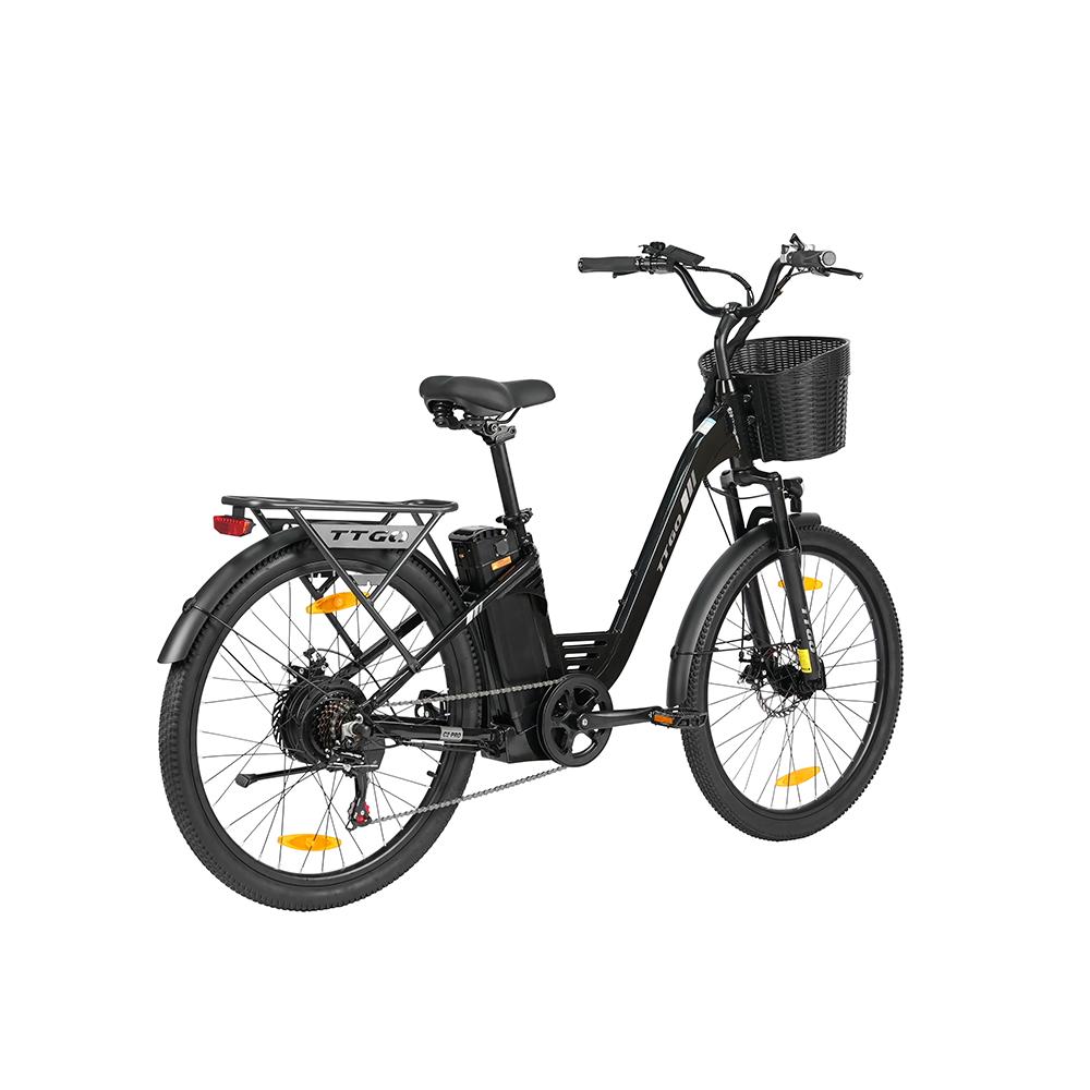 TTGO C2 PRO Городской Электровелосипед, Аккумулятор 36В 18Ач, 7-скоростная трансмиссия Shimano