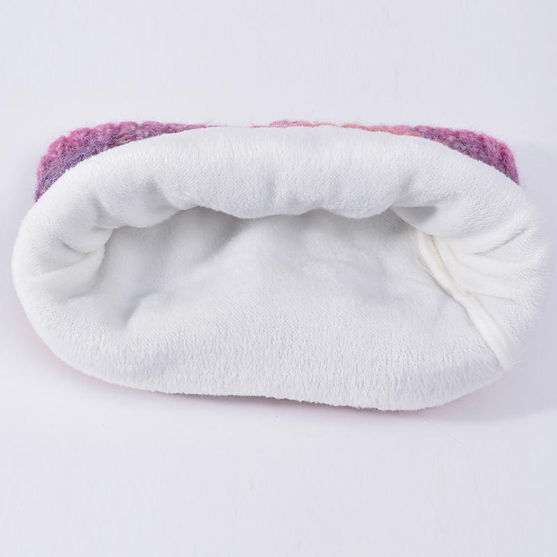 Зимняя теплая шапка, шарф, комплект из двух частей, бархатная толстая шерсть с градиентом, пуловер, шапка, вязаная шапка, шапки-бини, лыжная кепка с напуском