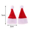 2 шт. кукольный домик миниатюрный рождественская шапка Санта-Клауса кукла красная шапка рождественский домашний декор