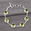 Natural Peridot Gemstone 925 Sterling Silver Jewelry Handmade Bracelet For Wife RB-13-8