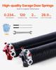 Garage Door Torsion Springs Pair of 0.234 x 2 x 28 inch with Winding Bars
