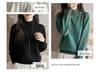 Женский осенне-зимний 2025 хлопковый утолщенный свитер: Полувысокий воротник, Свободный крой, Теплая трикотажная рубашка для поездок