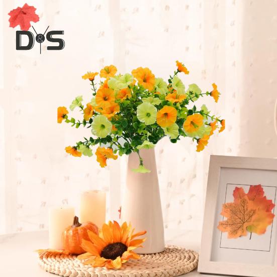 Искусственный букет ипомеи, многоразовый набор искусственных цветов, реалистичные искусственные цветы ипомеи со стеблем для дома, свадьбы, гостиной, офиса, декора