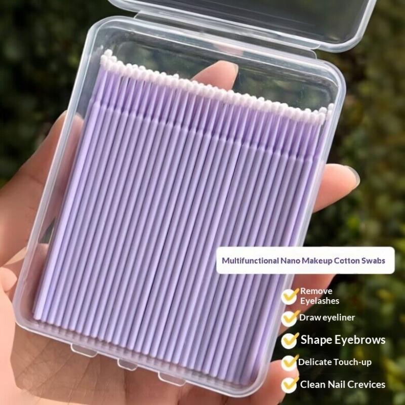 200Pcs Eyelash Cleaning Brush Lash Extension Micro Cotton Swab Eyelashes Microbrush Beauty Makeup Clean Remover Tools