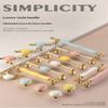 Modern Colored Ceramic Furniture Handle Golden Wardrobe Cabinet Handles Closet Door Knob Dressing Table And Drawer Pull Hardware