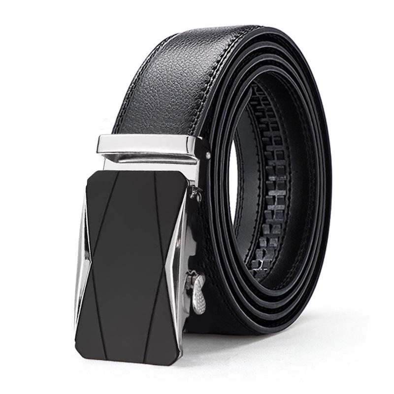 Men's High End Genuine Leather Belt Automatic Buckle Versatile Cowhide Business Men's Trouser Casual Belt Belt Belt Men