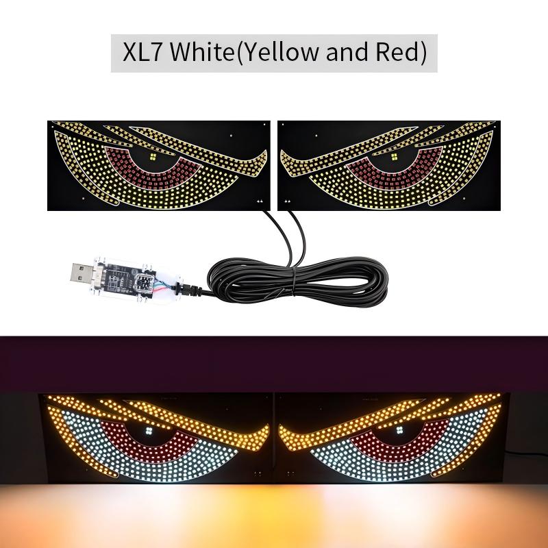 USB Динамическая Анимация Светодиодный Дисплей Глаз Пиксельная Панель Для Автомобиля Грузовика Демонические Глаза Светодиодный Экран Свет Украшение Переднего Заднего Лобового Стекла