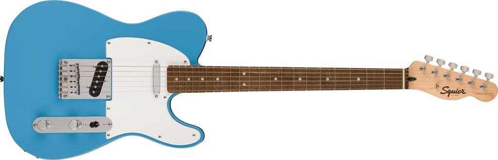 Squier by Fender Squier Electric Guitar Squier Laurel White California Blue with Soft Case Sonic™ Telecaster®, Fingerboard, Pickguard,