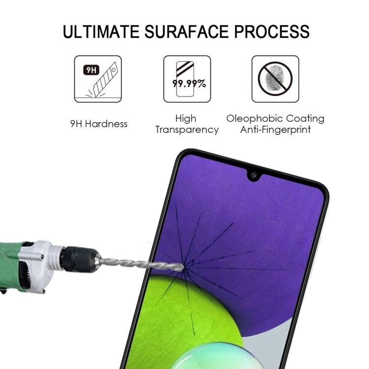 Для Samsung Galaxy A22 4G Полный клей Полное покрытие Защитная пленка для экрана Закаленное стекло
