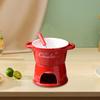 Chocolate Fondue Pot 300ml Cheese Tea Light Porcelain Melting for