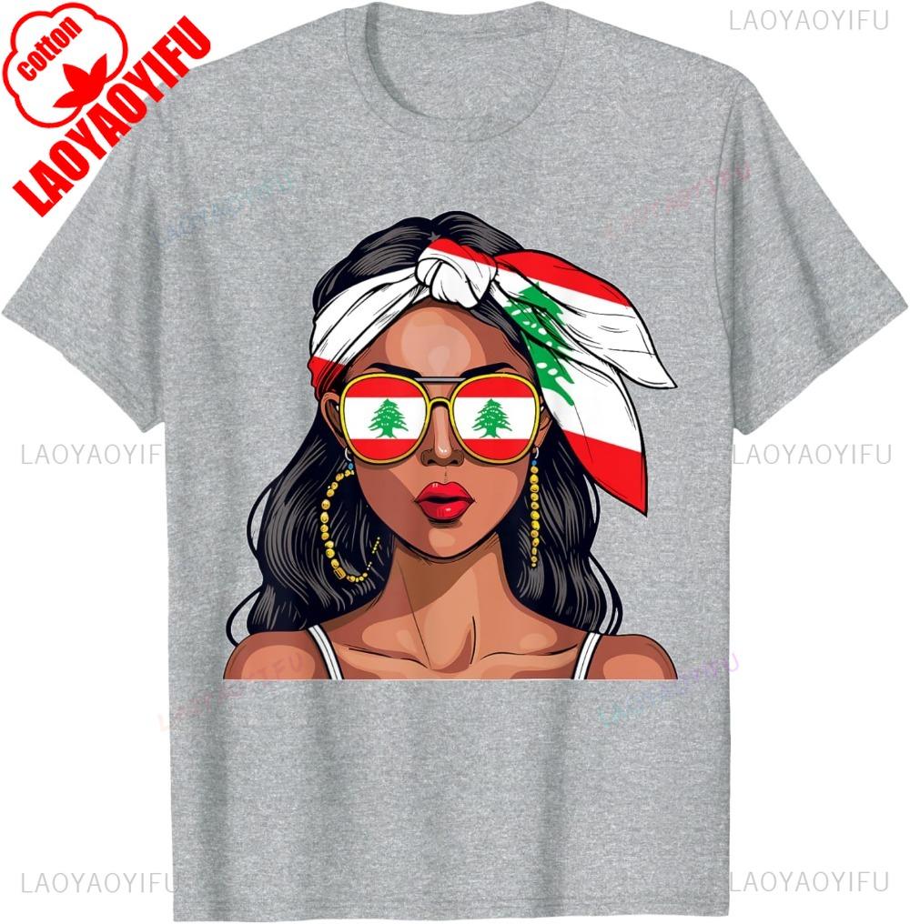 Lebanese Souvenirs Products Woman Flag Shirt Lebanon T-Shirt Summer Fashion Casual Tee Retro Lebanon Street Men Tops