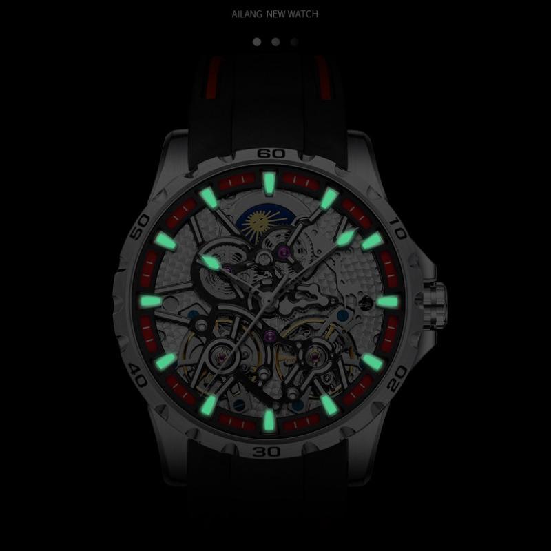 AILANG Новые швейцарские оригинальные часы с двойным турбийоном, автоматические механические часы, мужские водонепроницаемые