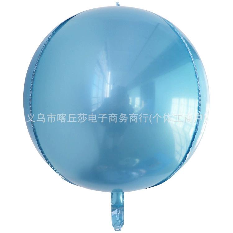 4D Aluminum Film Balloon 18-Inch Three-Dimensional Round Floating Sky Wedding Outdoor Photo Wedding Birthday Party Decoration Balloon