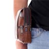 Pu Leather Men's Phone Bag Vintage 1Pc Hanging Sports Hiking Fitness Outdoor Waist Bag