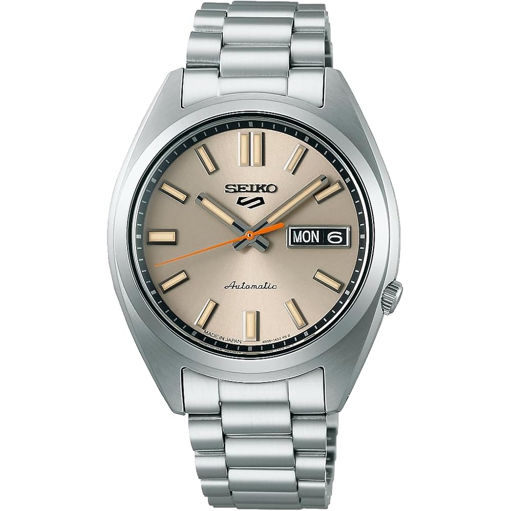 Seiko 5 Sports SBSA257 Men's Mechanical Automatic Watch Ivory Dial Stainless Steel Calendar