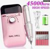 45000RPM Electric Nail Drill with LCD Low Noise Rechargeable Nail Polisher for Polishing Gel Nail Polish.