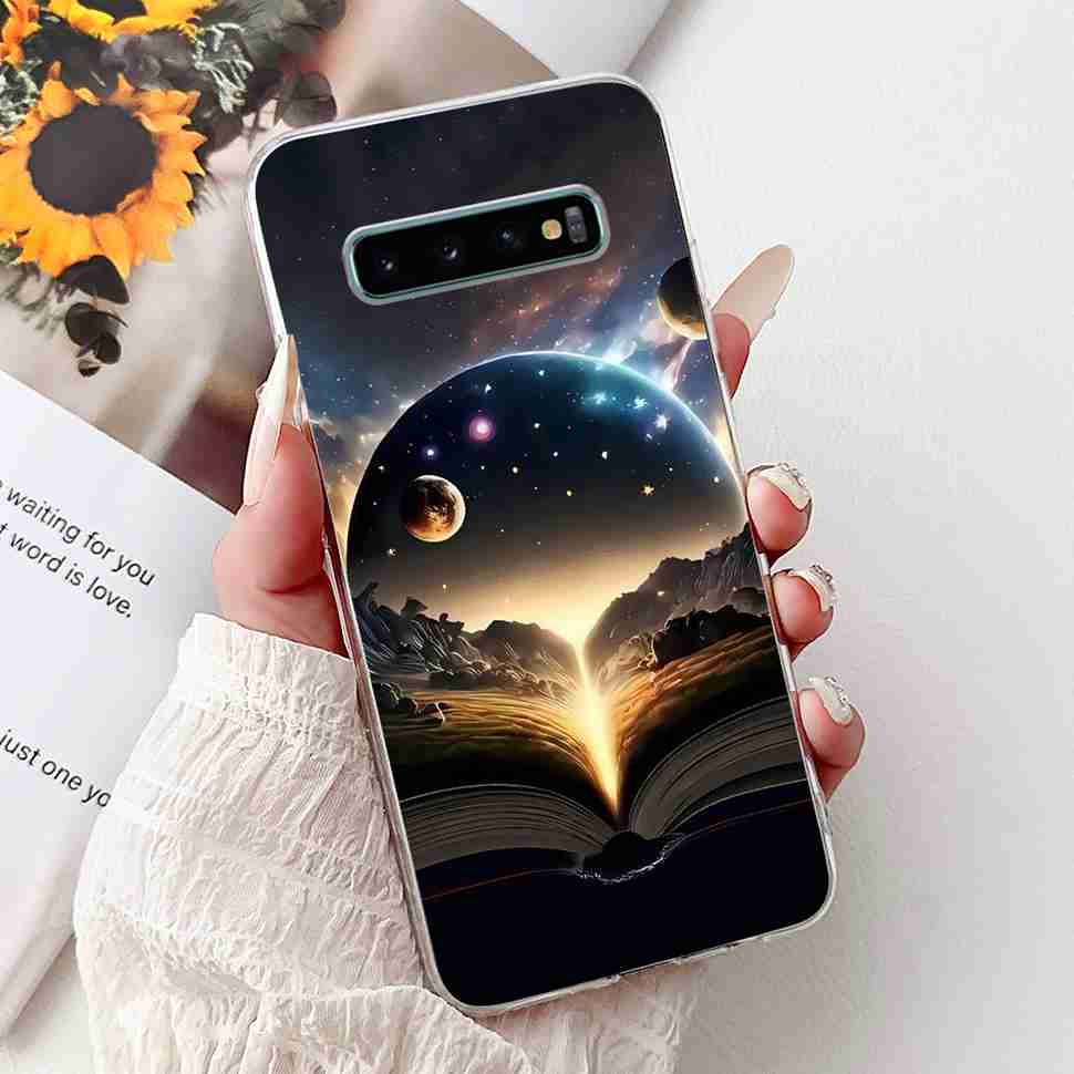 For Samsung Galaxy S10+ Case Fashion Design Soft Silicone TPU Back Cover For Samsung s10+ S10 Plus Butterfly Rose Phone Shell
