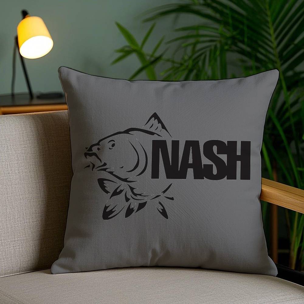 Наволочка N-Nash Fishing логотип Офисный Диван Кровать в общежитии Спинка Короткий Плюш Двусторонняя Печать Домашняя Подушка Чехол
