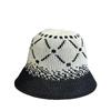 New diamond-shaped straw sun hat for women, casual and versatile bucket hat, sun protection, makes the face look smaller, trendy sun hat