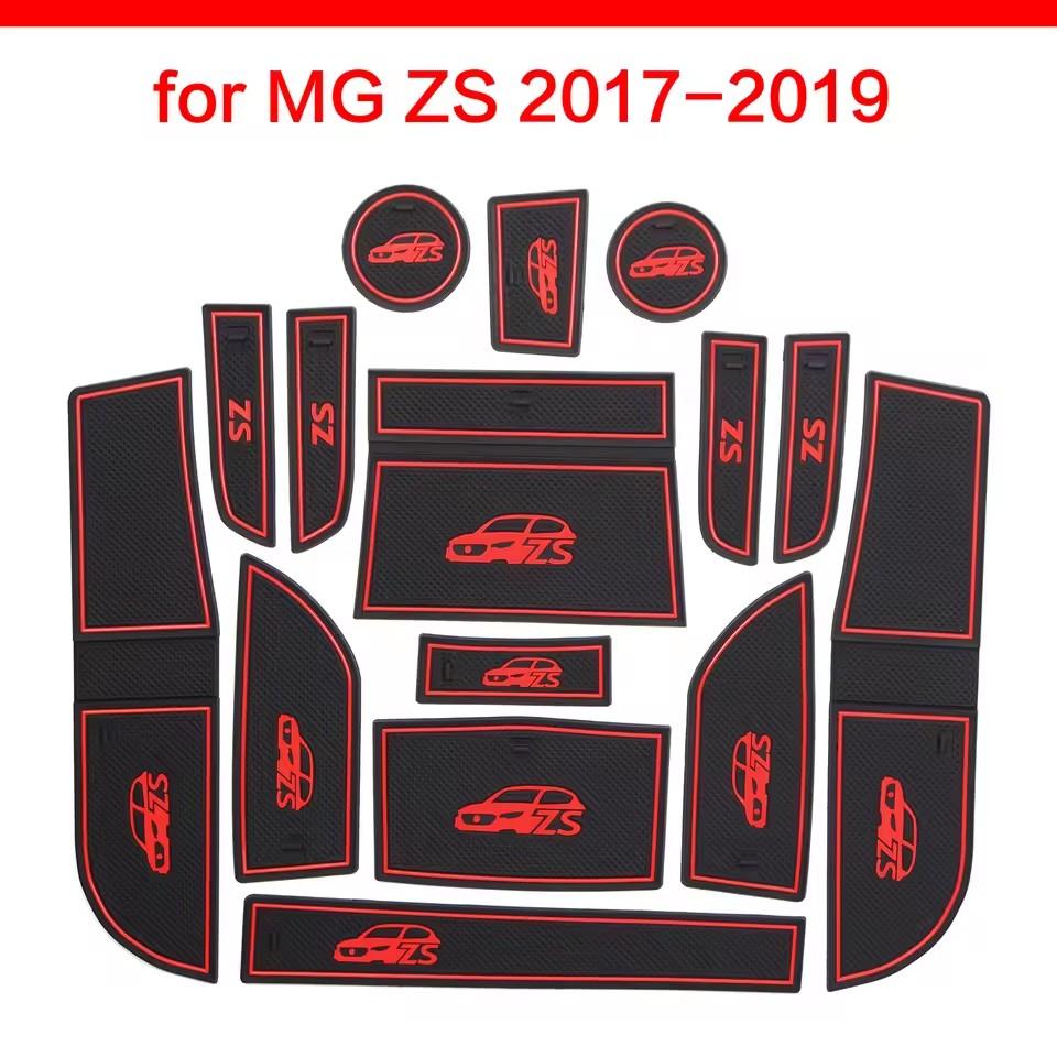 Anti-Slip Gate Slot Cup Mat for MG ZS 2017 - 2025 Door Groove Pad Cup Holder Car Interior Accessories Rubber